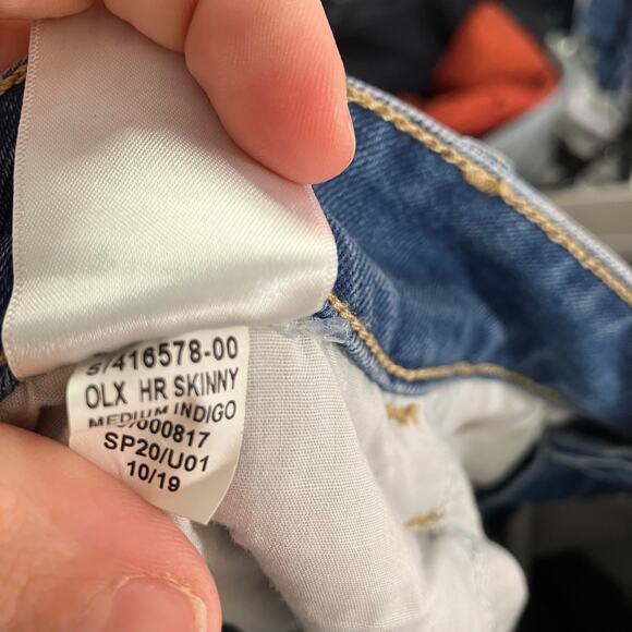 Old Navy Pop Icon Skinny High Rise Jeans‎ Women 20 New Denim Classic Distressed - Picture 3 of 16